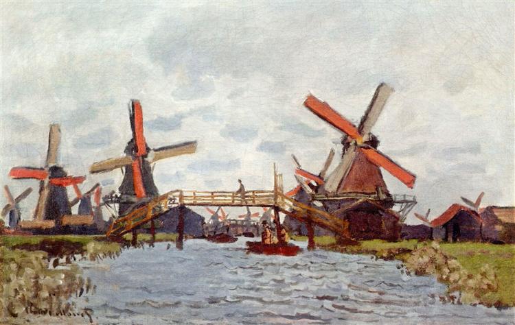 Windmühlen in der Nähe von Zandam - 1871