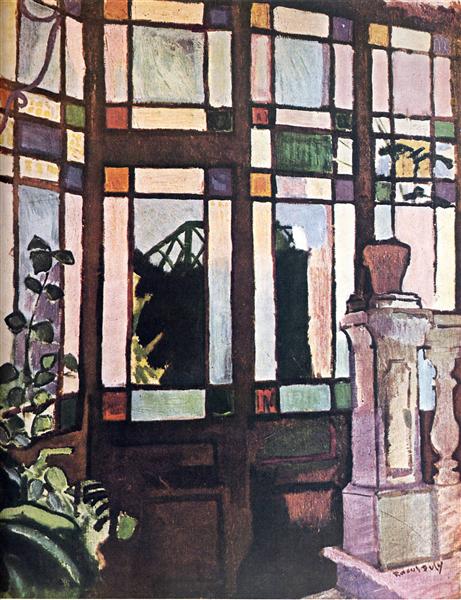 Ventana Con Cristales De Colores - 1906