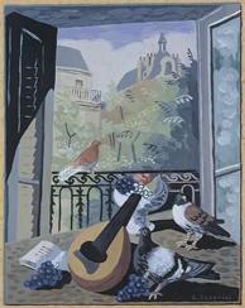 Fenêtre avec pigeons - 1931