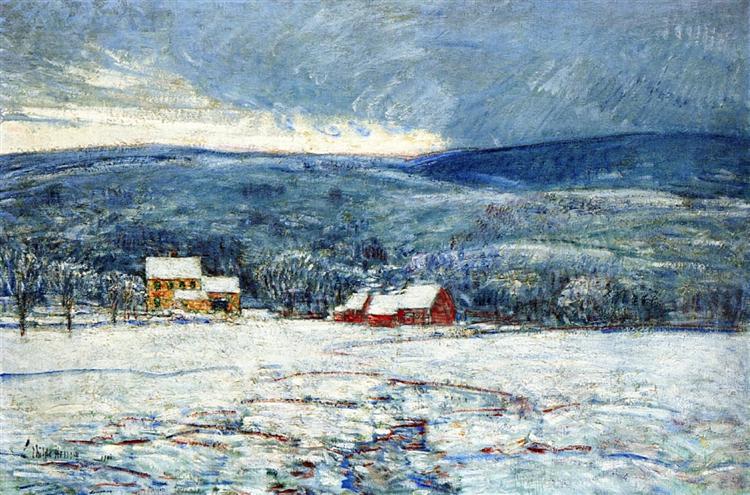 Inverno nel Colinas de Connecticut - 1906