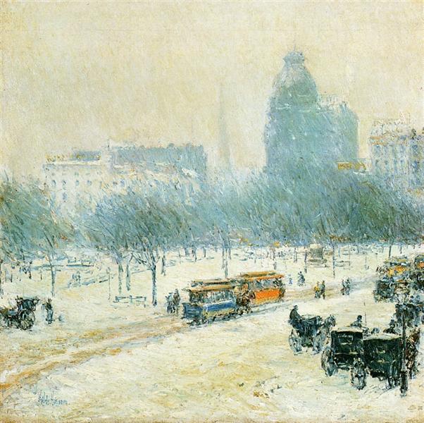 Hiver à Union Square - 1892