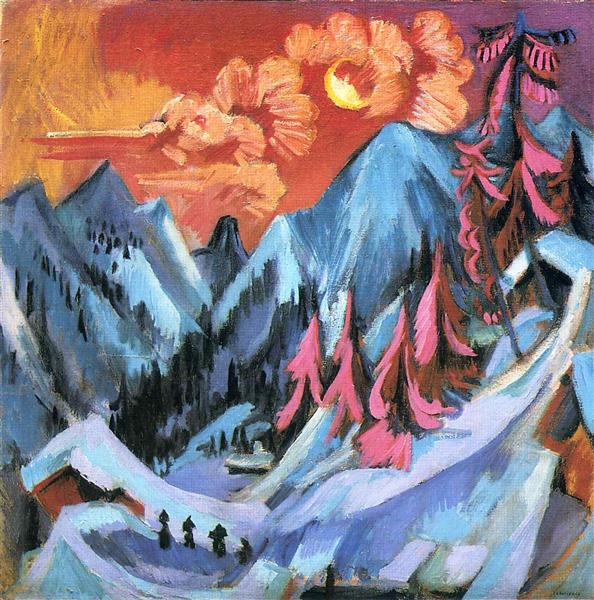 Winterlandschaft im Mondlicht - 1919