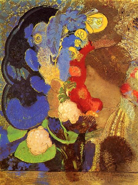 Mujer Entre Las Flores - 1910