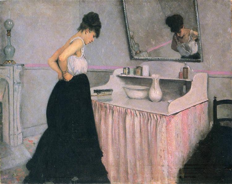 Donna in un tavolo da toeletta - 1873