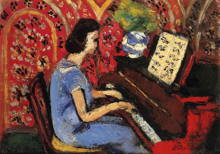 Mujer al piano 1924