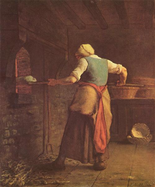 Donna che cuoci il pane - 1854