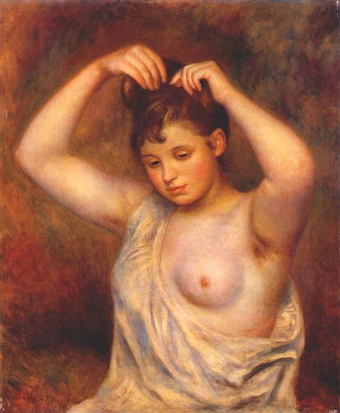 Woman Combing Her Hair - 1887 