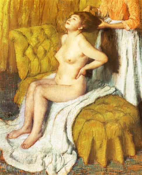 Mulher penteando o cabelo - 1895