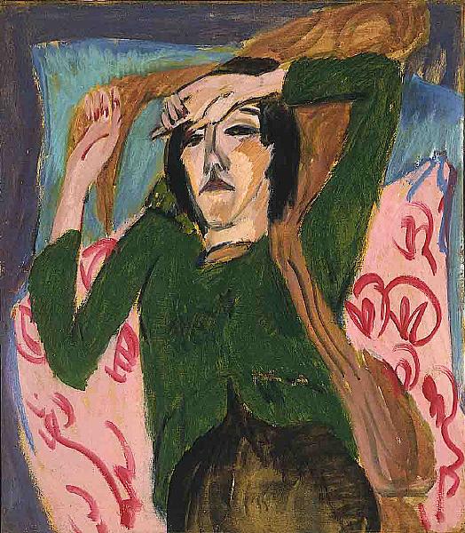 Woman with green blouse - 1913