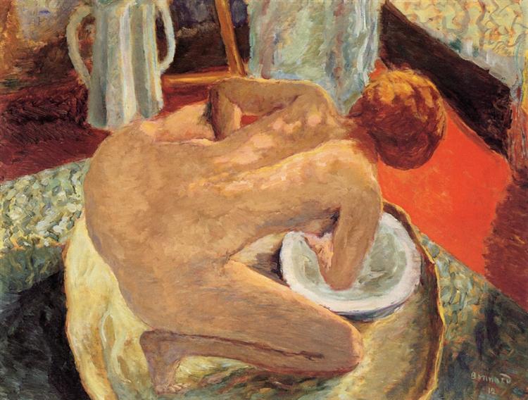 Femme dans une baignoire (également connue sous le nom de nu accroupi dans une baignoire) - 1912