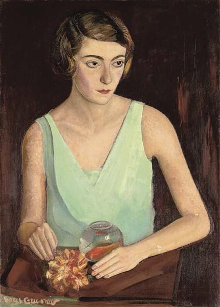 Donna con abito verde - 1922