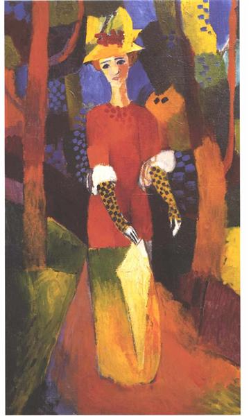 Femme dans le parc - 1914