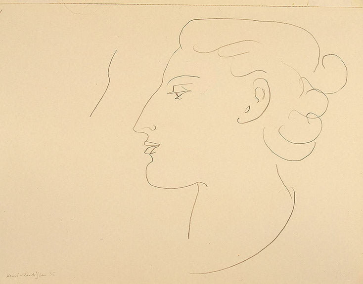 Woman in profile (turned to the left) 1935 