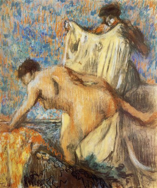 Femme quittant sa salle de bain - 1898