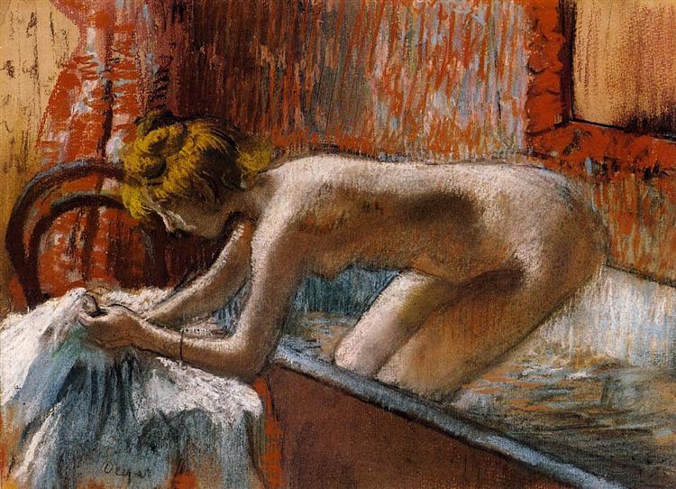 Femme quittant sa salle de bain - 1888