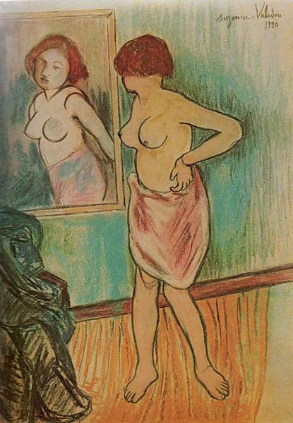 Femme à la recherche dans le miroir - 1920