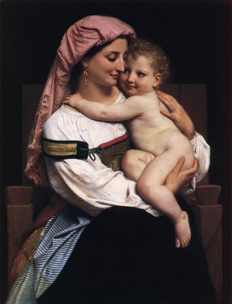 Mujer De Cervara Y Su Hijo - 1861