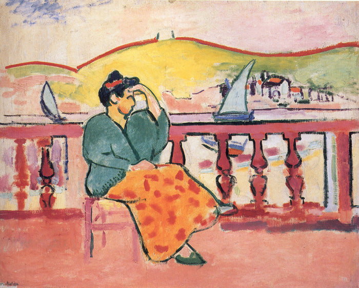 Dame auf einer Terrasse 1907