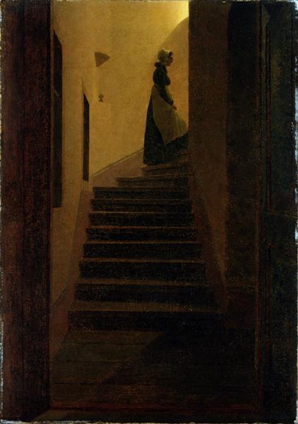 Woman on the stairs - 1825