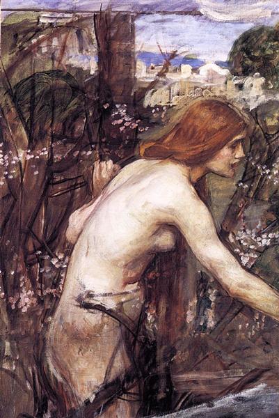 Femme cueillant des fleurs - 1914