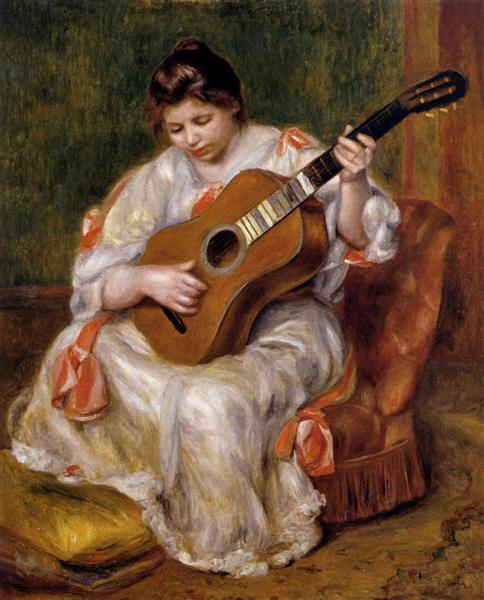 Donna che suona la chitarra - 1896 