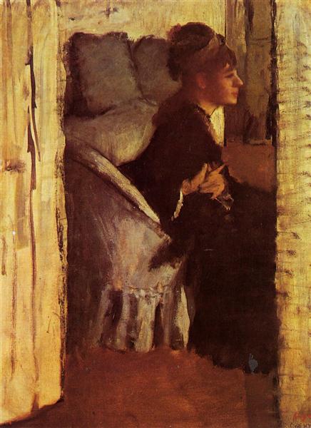 Mujer Poniéndose Los Guantes - 1877