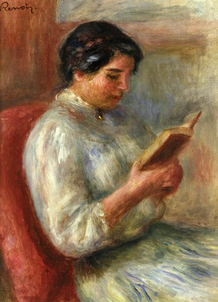 Vrouw lezen - 1906