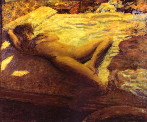 Frau, die auf einem Bett liegt - oder die träge Frau - 1899