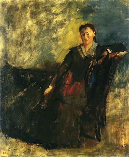 Femme assise sur un canapé - 1872