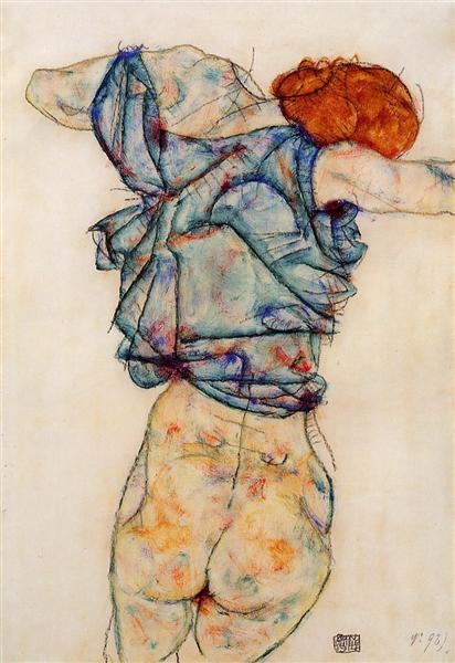 Woman undressing - 1914