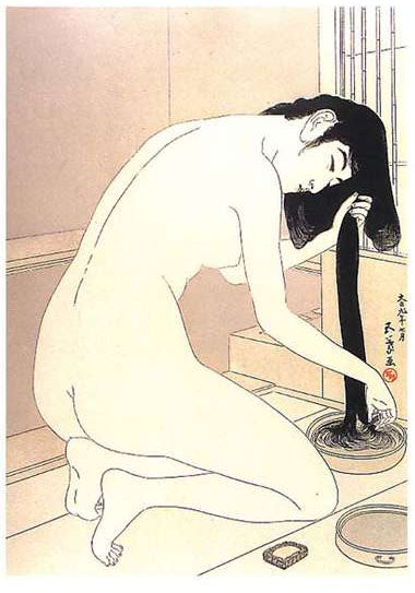 Vrouw Haar Wassen - 1920 