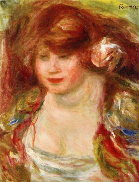 Femme qui portait une rose andree - 1919