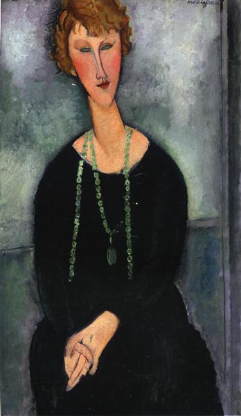 Mujer Con Collar Verde (Madame Menier) - 1918