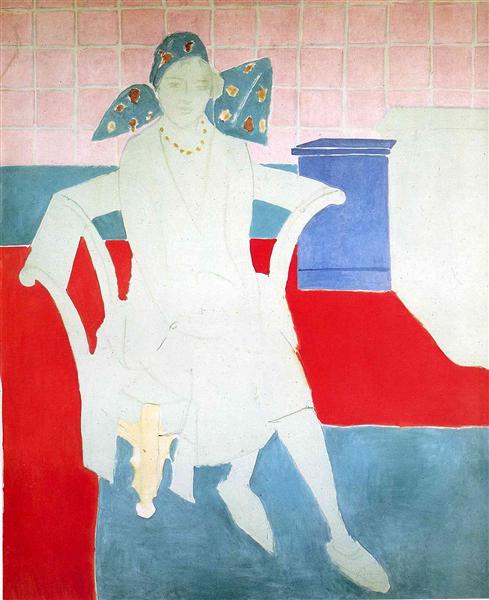 Frau mit Madras Hut 1930