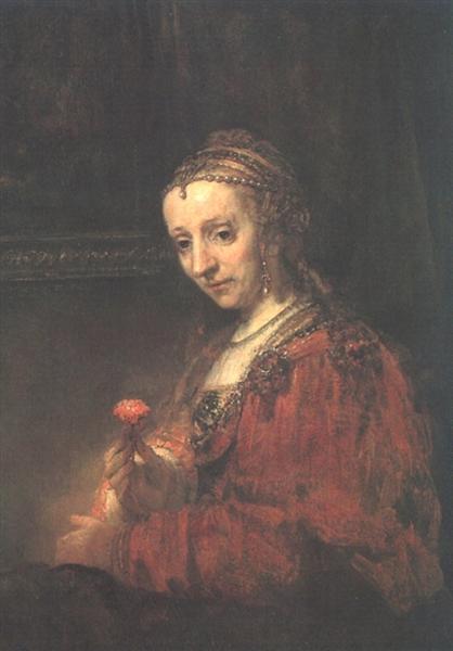 Mujer Con Rosa - 1630