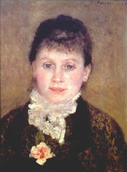 Woman with White Jabot - 1880