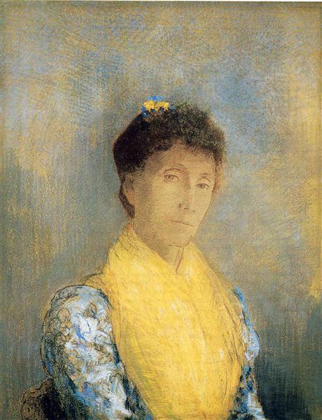 Woman with yellow bodice - 1899