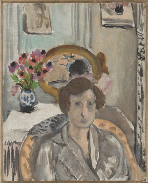 Woman with anemones 1919 