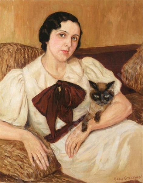 Woman with cat