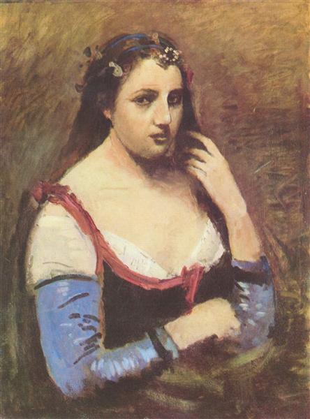 Mujer Con Margaritas - 1870