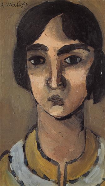 Mujer de cabello oscuro 1918