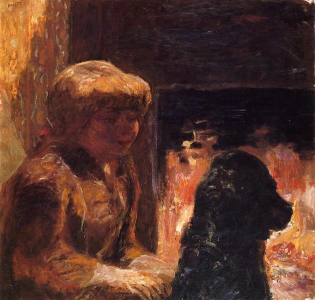 Mulher com cachorro (também conhecido como Marthe Bonnard e seu cachorro) - 1906