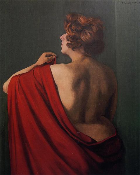 Mulher com subail vermelho - 1920