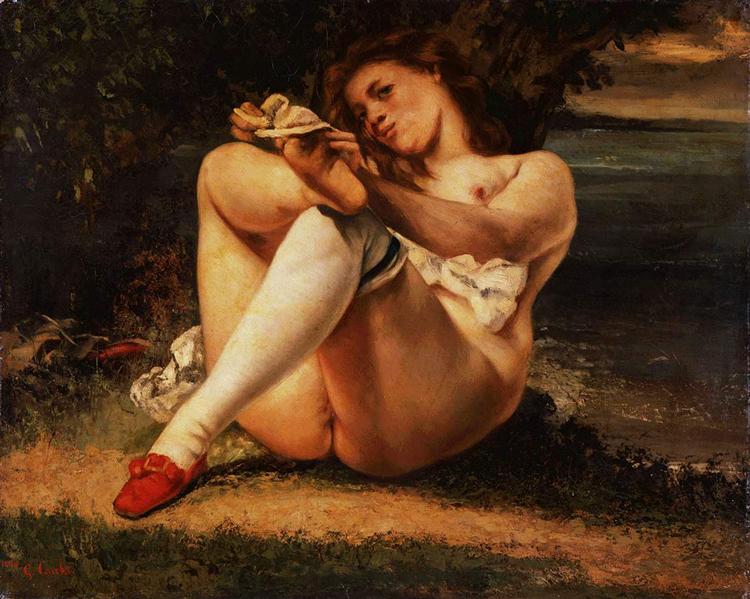 Mujer Con Medias Blancas - 1861