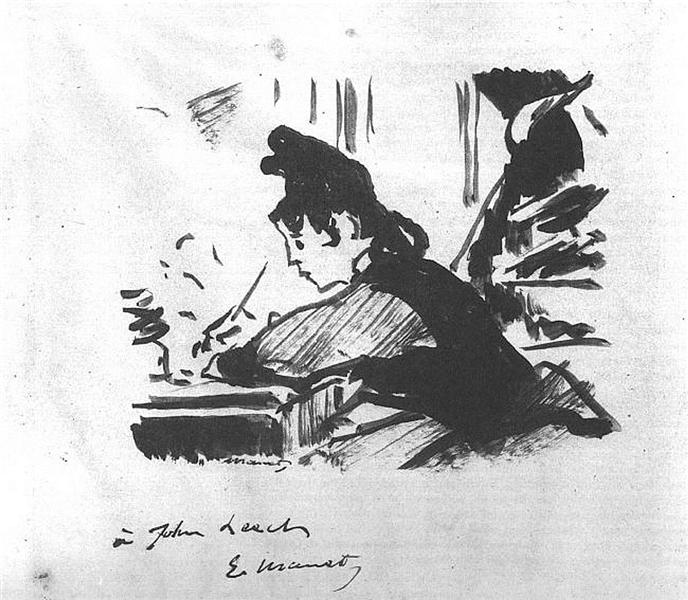 Mujer Escribiendo - 1863