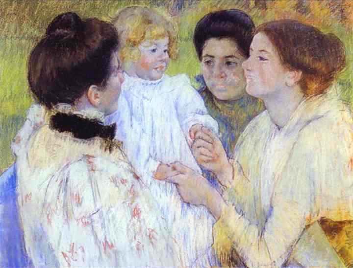 Femmes admirant un enfant - 1897