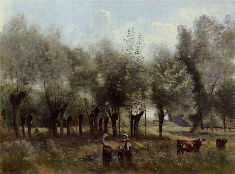 Kvinder i et saucerfelt - 1865