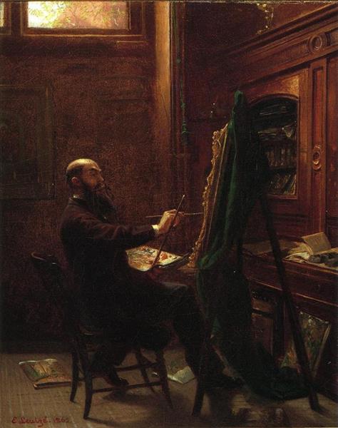 Worthington Whitredge in his study on Tenth Street - 1865