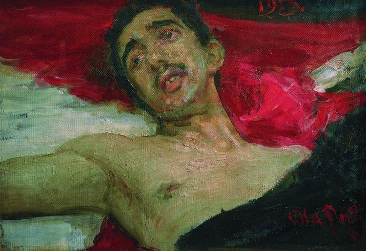 Wounded man - 1913