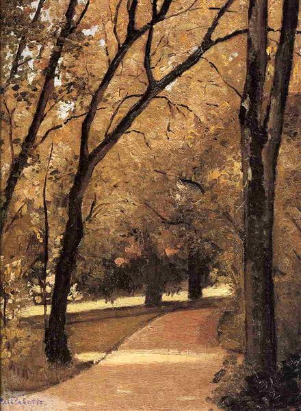 Yerres - via attraverso le vecchie foreste nel parco - 1878